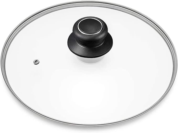 8 Inch Glass Lid for Frying Pan Lid, Fry Pan Lid, Skillet Lid, Pan Lid with Handle Compatible with Lodge 8 Inch Cast Iron Skillet - Glass Cover, 8", Clear