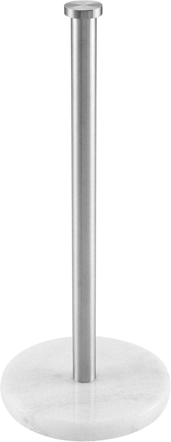 KES Paper Towel Holder Countertop, Paper Towel Roll Holder Stand for Kitchen with Natural Marble Base SUS304 Stainless Steel for Standard or Jumbo Rolls Brushed Finish, KPH100S14B-2