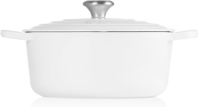 Le Creuset Enameled Cast Iron Signature Round Dutch Oven, 5.5 qt., White