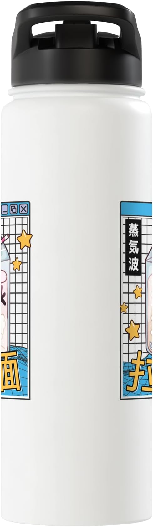 Milk Carton Digital Japan Style 80s Otaku Vaporwave Anime Stainless Steel Insulated Water Bottle