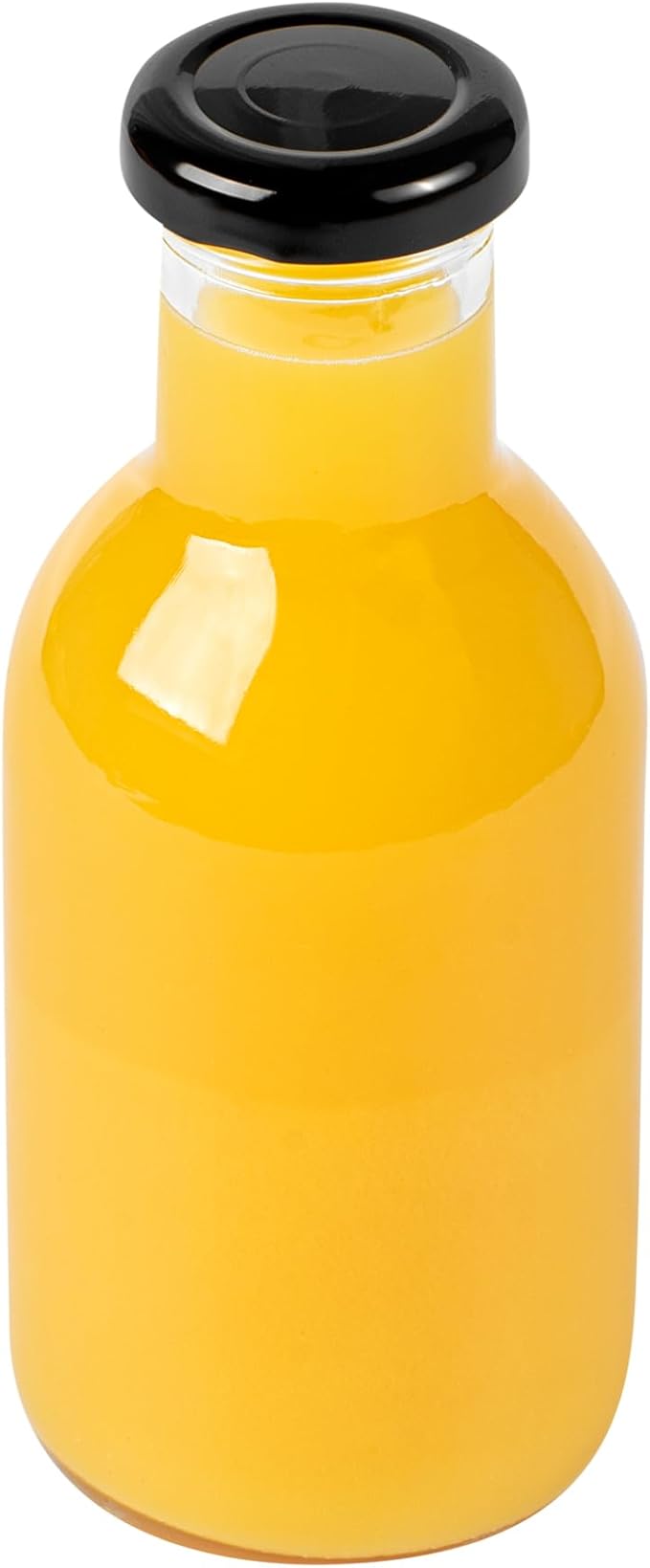 Restaurantware Pack Of 100 Glass Bottles 12 Oz Twist Lock Lid Small Bottles With Lids, Glass Bottle with Lids Durable Hot and Cold Friendly Clear Bottle for Storage, BPA-Free Mini Containers With Caps