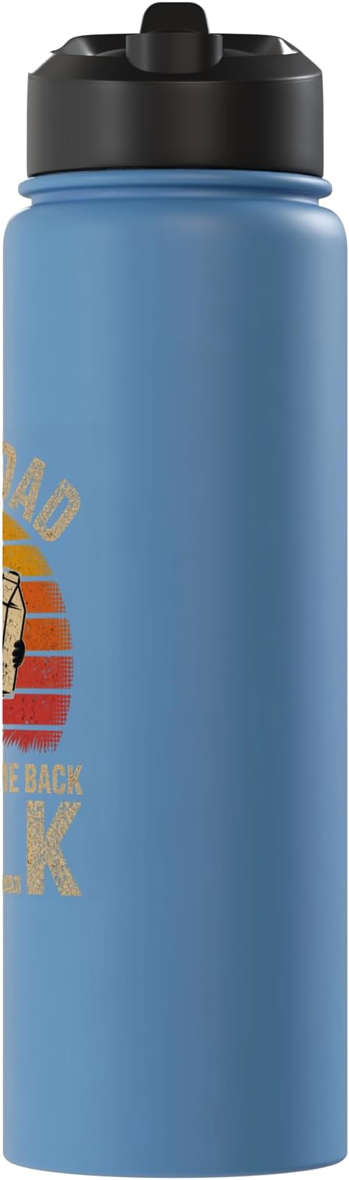 Just A Dad Who Always Came Back With The Milk Raccoon Retro Stainless Steel Insulated Water Bottle