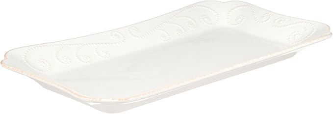 Lenox French Perle Hors D'Oeuvre Tray, 13.5-Inch, White -