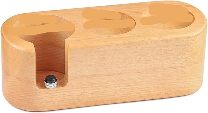 Walnut Wood Coffee Filter Holder, Espresso Tamper Mat Stand, Coffee Maker Support Base Rack, Barista Accessories(Orange)