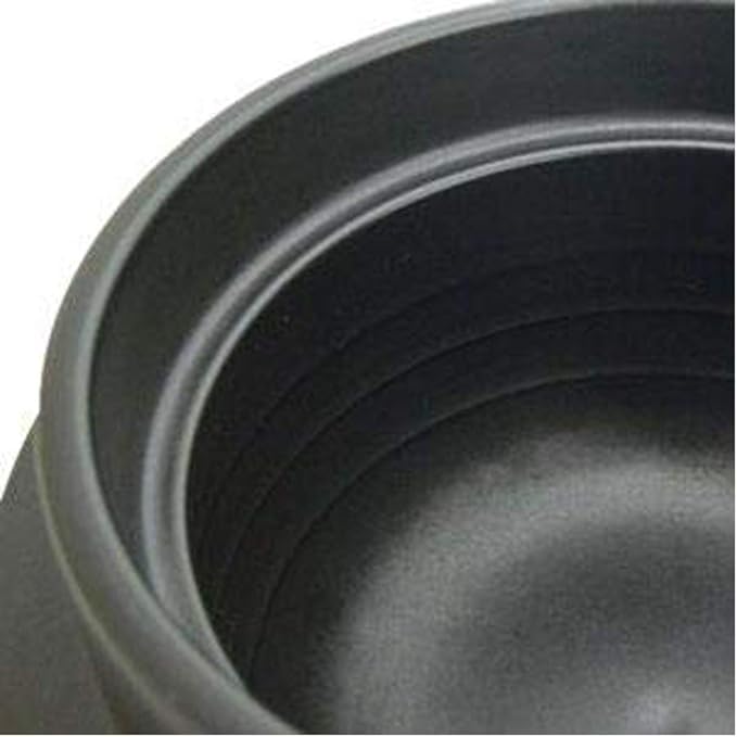 Japanese Rice Cooker Donabe Clay Pot Set, 3 Go (3 Cups), Includes Hinoki Rice Scoop