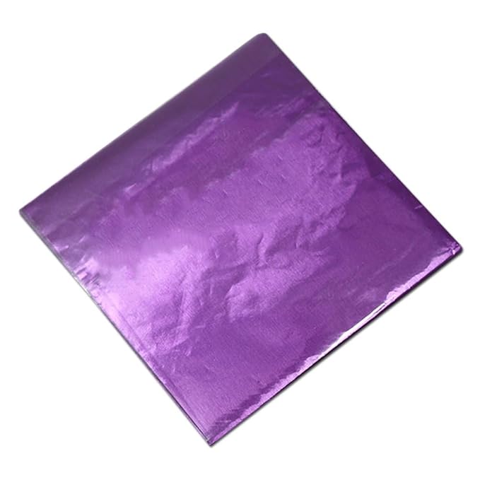 PABCK 500 Pcs 5 Colors Chocolate Candy Wrappers Aluminium Foil Wrapping Papers Square Sweets Lolly Paper Food Tin Foil Wrapper for Candy Packaging Decoration (7.87x7.87 inches)