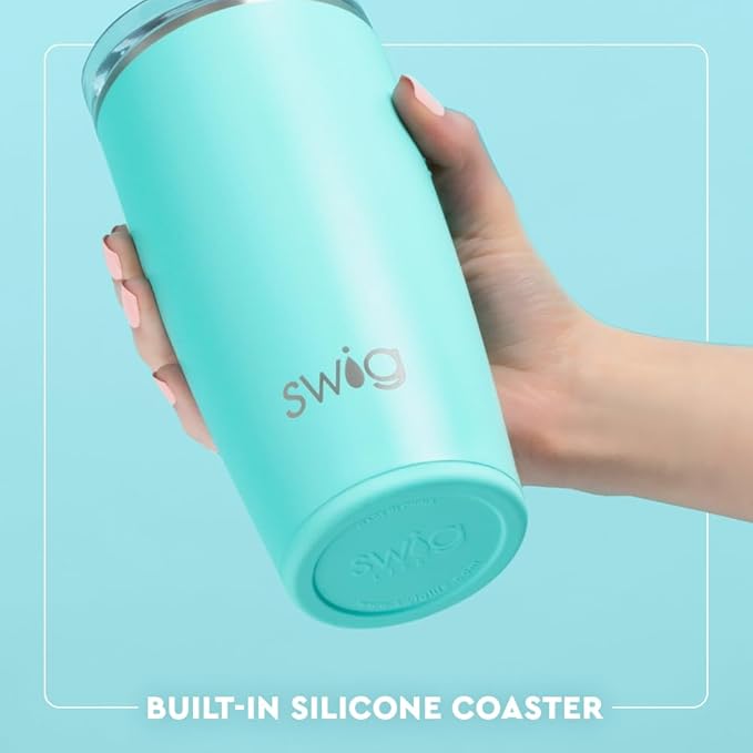 Swig Life 22oz Insulated Tumbler, Halloween Travel Coffee Tumbler with Lid, Cup Holder Friendly Travel Coffee Mug, Stainless Steel, 22 oz Tumblers, Reusable Insulated Mug with Lid (Candy Corn)