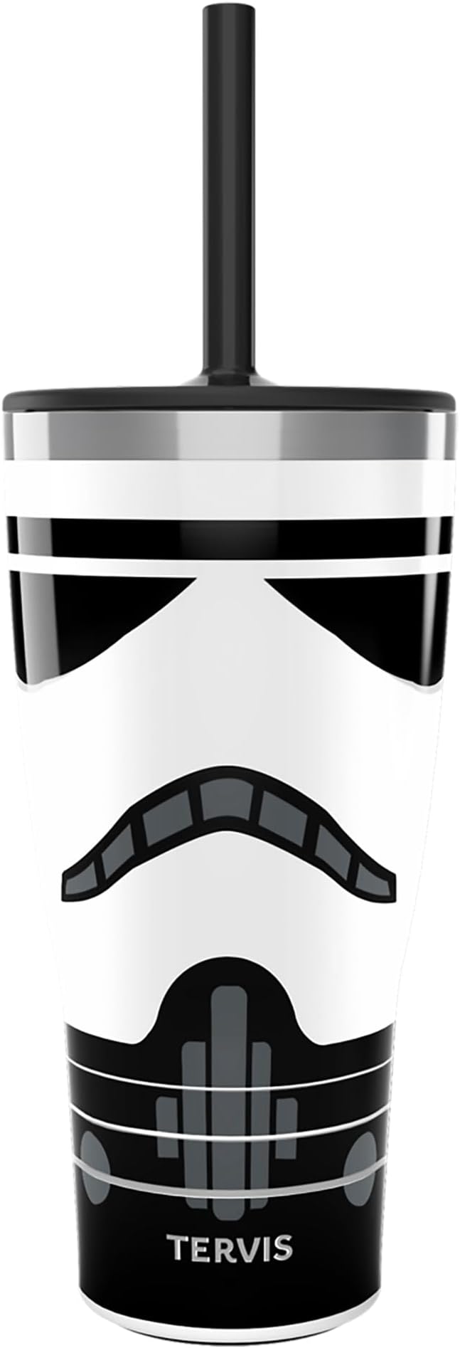 Tervis Traveler Star Wars Helmet Detail Triple Walled Insulated Tumbler Travel Cup Keeps Drinks Cold & Hot, 30oz - with Straw Lid, Stainless Steel