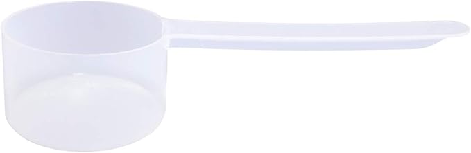 Plastic Measuring Scoop, (43 cc | 1.5 Oz. | 43 mL) Long Handle Spoons for Powders, Granules, Coffee, Pet Food, Baking Supplies, Protein and Other Dry Goods, BPA Free (Set of 1)