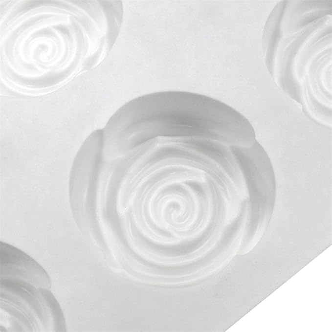 Flower Silicone Cake Ice Cream Chocolate Mold Soap Silicone Molds 3D Cupcake Bakeware Baking Dish Cake Pan (Flower K_10.72 X6.8 X1 inch)