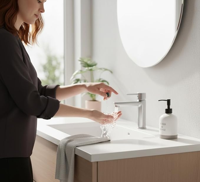 Young's Inc Farmhouse Soap Dispenser, Decorative Dish and Hand Soap Dispenser for Country Bathroom and Kitchen Counter, White, 7 Inches