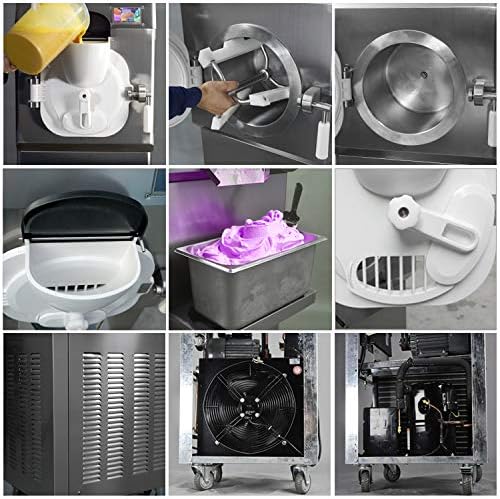 Kolice Heavy Duty ETL Certificate Commercial Gelato Hard ice Cream Machine, Sorbettos Making Machine, Italian water Ice Cream Machine,12-15 Gal/Hour