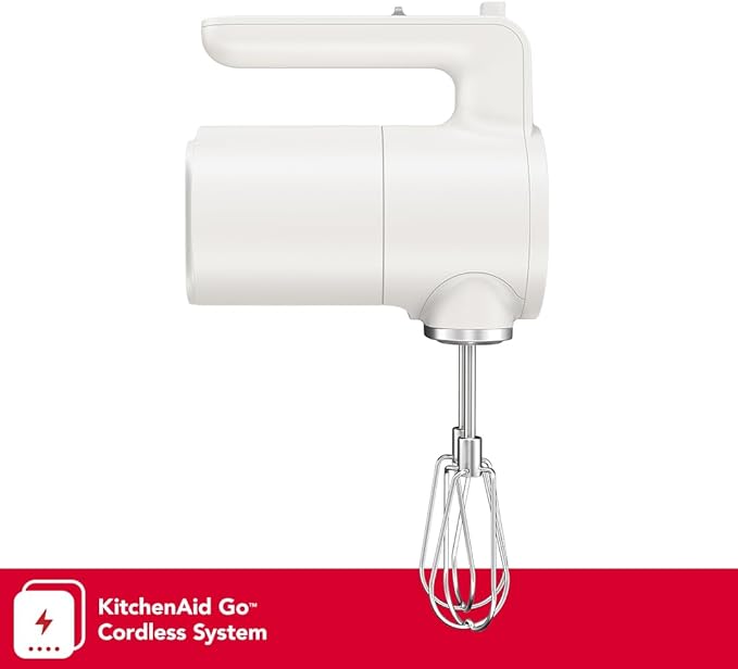 KitchenAid Go Cordless Hand Mixer - battery sold separately, KHMR700, Porcelain White
