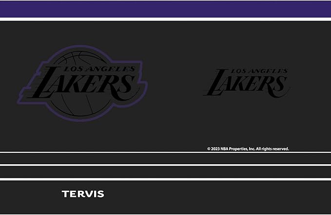 Tervis Traveler NBA Los Angeles Lakers - Night Game Triple Walled Insulated Tumbler Travel Cup Keeps Drinks Cold & Hot, 30oz with Straw Lid, Stainless Steel