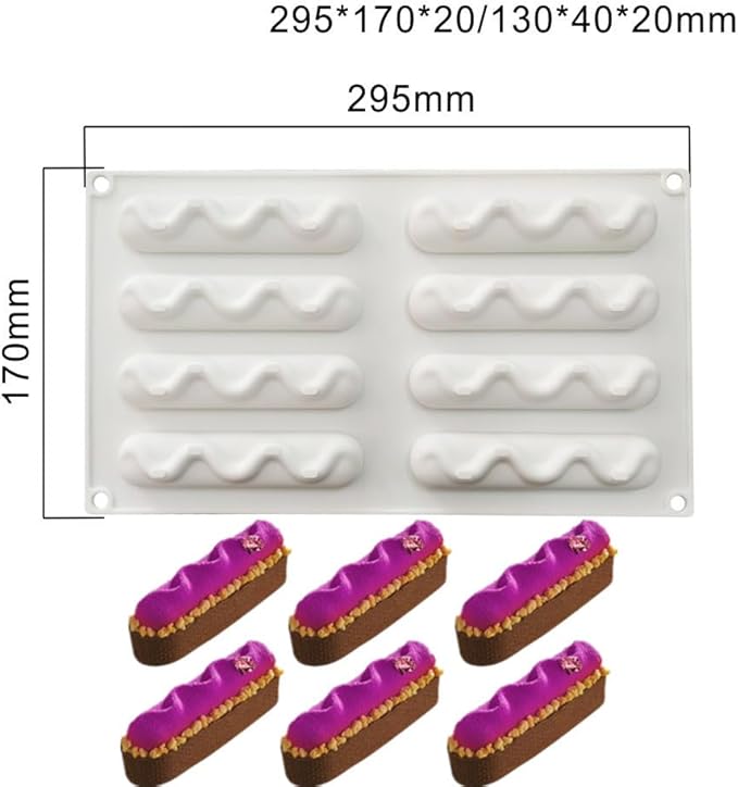 Silicone Mold for Baking Cakes,Soap Molds,Flower Shape Silicone Molds for Homemade French Dessert Mold for Pastry Chocolate,Jelly Chocolate Mold ＆ Ice Cube Tray (C_ Creamy Shape)