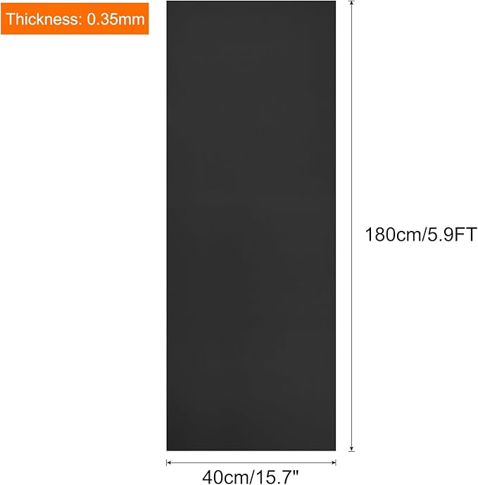 uxcell 15.7IN x 5.9FT Silicone Baking Mat Rolls, Heat Resistant Baking Mats, Non-Stick Pastry Mats, Non-Slip Countertop Mats, Refrigerator Liners Black