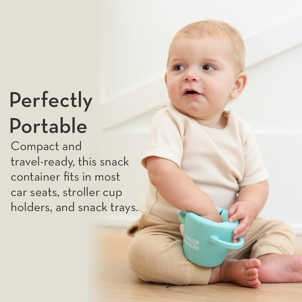 Bella Tunno Snack Cups for Toddlers, Silicone Spill Proof Food Container with Lid, Babies & Kids 6-12 Months, Got Snacks