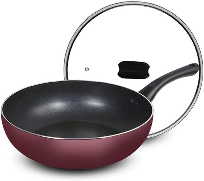 Wok - Electric Stir-Fry Wok， Auto Cooking Cooker， Stir-Fry Wok， Sauté Wok， Slow Cooker， Stew Pot， Automatic Stir-Fry， Saucepan， Cook Soup-34cm，34cm