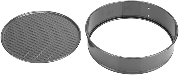 qiuqiu Nonstick Loop Removable Bottom Cake Pan, Round Shape Carbon Steel DIY Mousse Baking Mold, for Baking-22cm / 8.7in