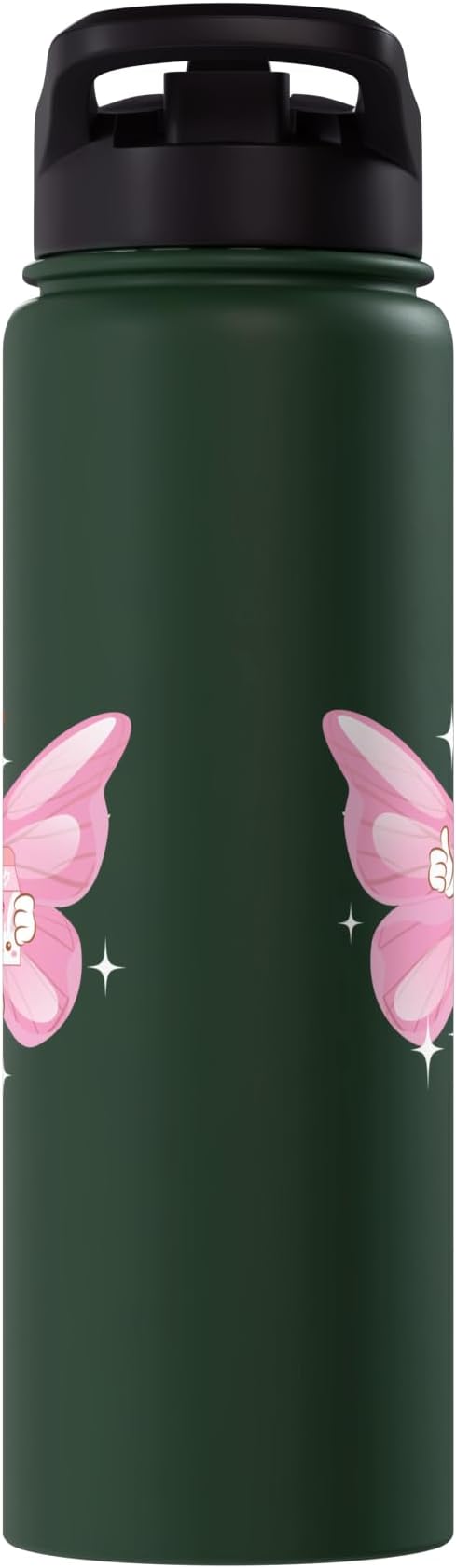 Butterfly Kawaii Strawberry Milk Shake Carton Stainless Steel Insulated Water Bottle