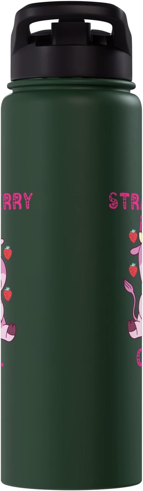 Strawberry Milk Girl Japanese Strawberry Shake Cute Pink Cow Stainless Steel Insulated Water Bottle