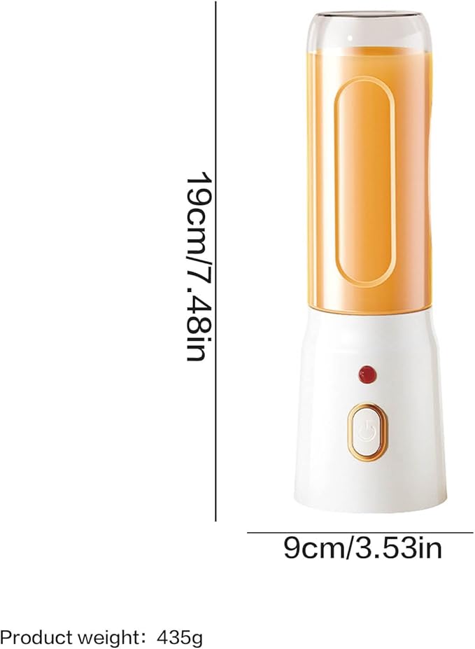 Portable Blender Cup,Electric USB Juicer Blender,Portable Juicer For Shakes and Smoothies, juice,450ml, ten Blades Great for Mixing