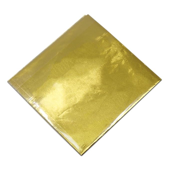 PABCK 500 Pcs 5 Colors Chocolate Candy Wrappers Aluminium Foil Wrapping Papers Square Sweets Lolly Paper Food Tin Foil Wrappers for Candy Packaging Decoration (3.54x3.54 inches)