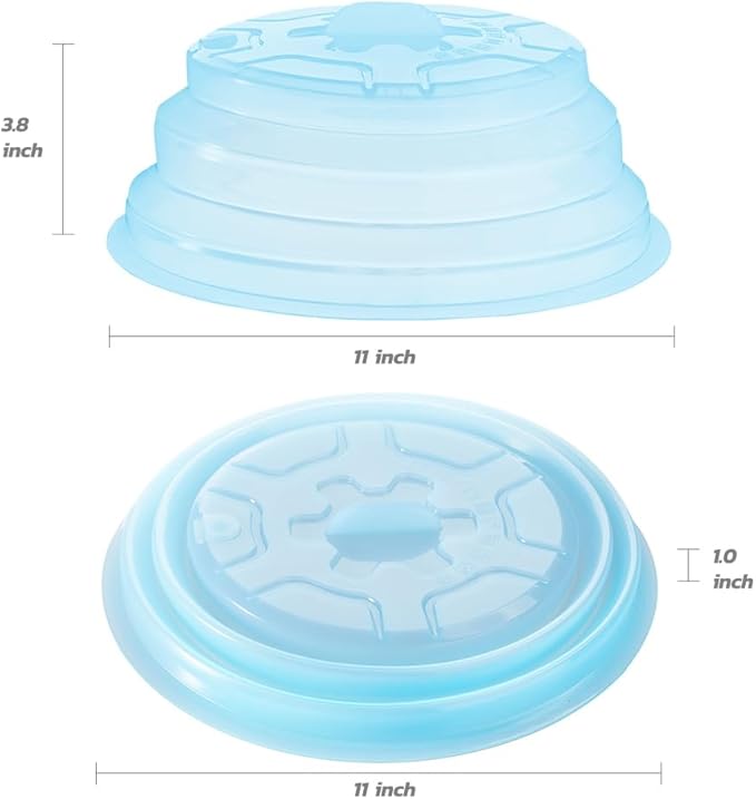 2 in 1,Silicone Covers for Food Storage & Microwave Place Mat - Bowl Holder, for Splatter Guard, Multi-use: Silicone Trivet, Pot Holders Drying Cover for Microwave Oven