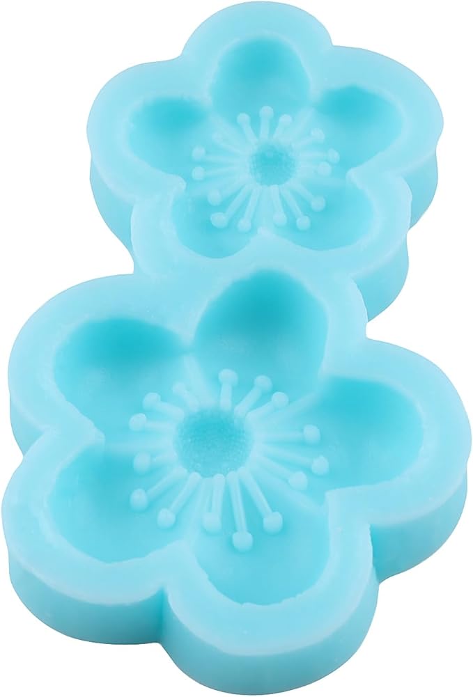 Cherry Blossom Silicone Fondant Molds for Cake Decorating Cupcake Topper Chocolate Candy Gum Paste Polymer Clay