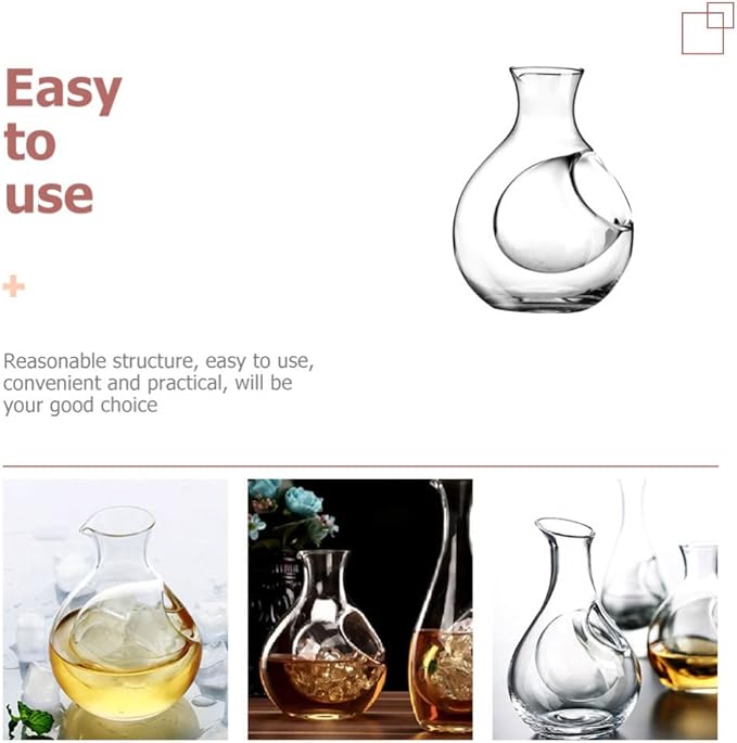 CALLARON Deer Head Wine Stopper & Glass Decanter Bottle Wine Whiskey Liquor Dispenser Set
