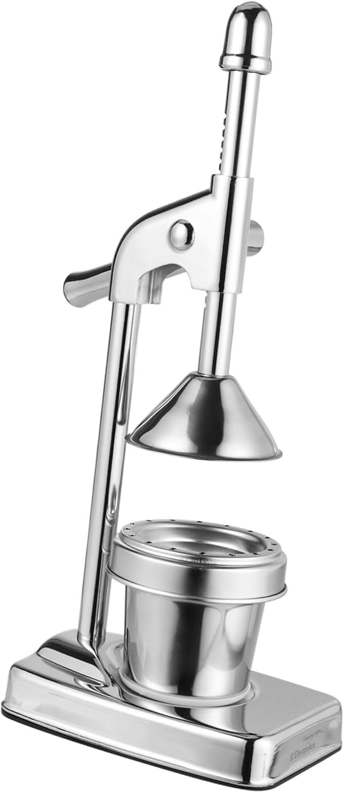 OUNONA Stainless Steel Manual Press Juicer for Citrus and Fruits Handheld Fruit Extractor Easy to Clean for Home and Kitchen Juicing