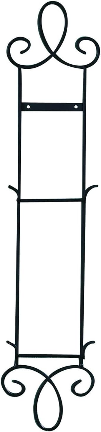 TRIPAR Augusta Narrow Vertical Plate Rack, Black Display (2 Tiers) - Lightweight & Durable - Contains 2 Non-Adjustable Brackets - Elegantly Display Plates, Tiles, Artwork, & More