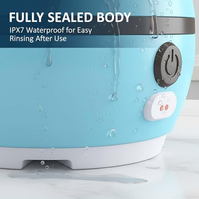 Fruit & Vegetable Cleaning Machine: Vegetable Cleaner Device with Multi-Mode Cleaning - Portable Waterproof Food Purifier for Fruits, Vegetables, Meat & Seafood - USB Rechargeable (blue)