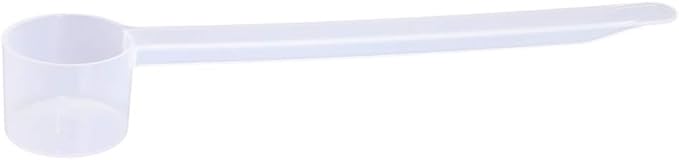 Plastic Measuring Scoop, (6.5 cc | 6.5 mL) Long Handle Spoons for Powders, Granules, Coffee, Pet Food, Baking Supplies, Protein and Other Dry Goods, BPA Free (Set of 1)