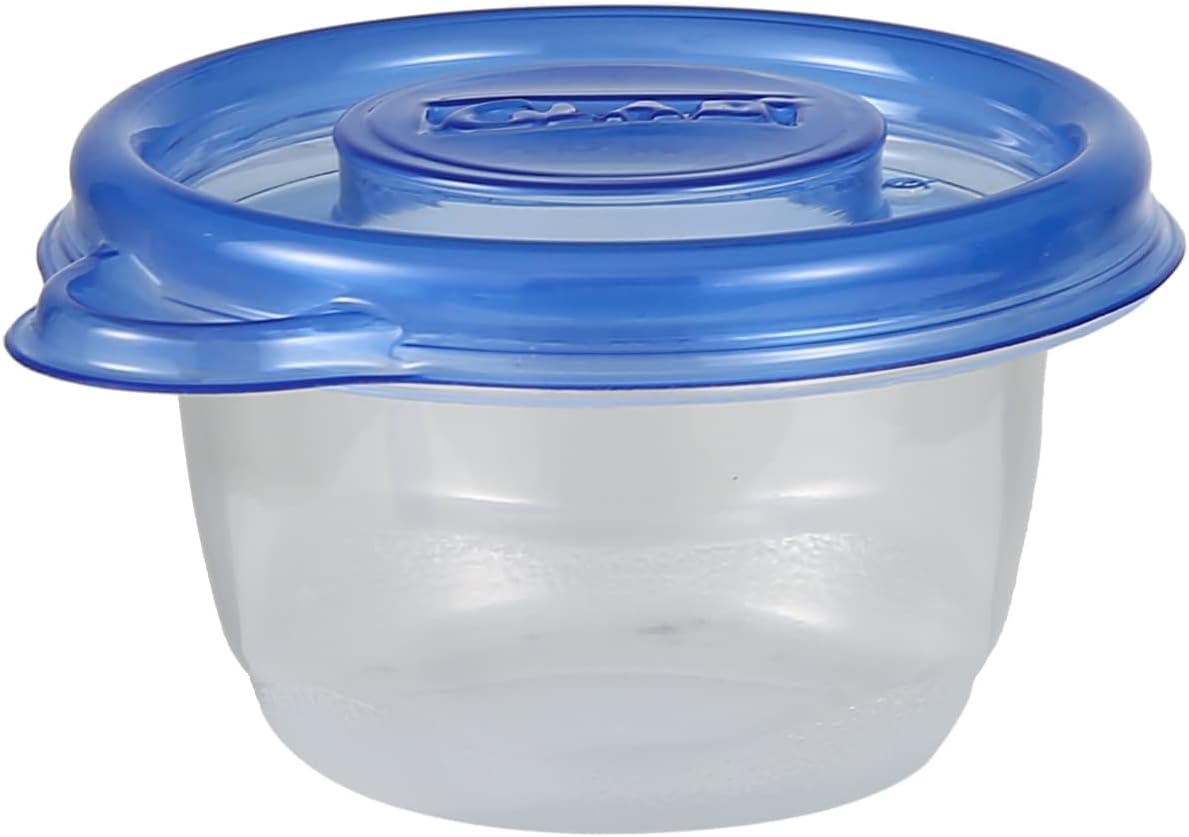 Glad GladWare Mini Round Food Storage Containers - Small Meal Container Holds up to 4 Ounces of Food - Lock Tight Seal, 8 Count