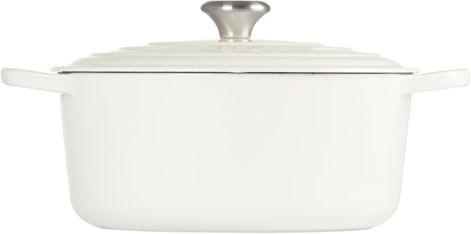 Le Creuset Enameled Cast Iron Signature Round Dutch Oven, 7.25 qt., White
