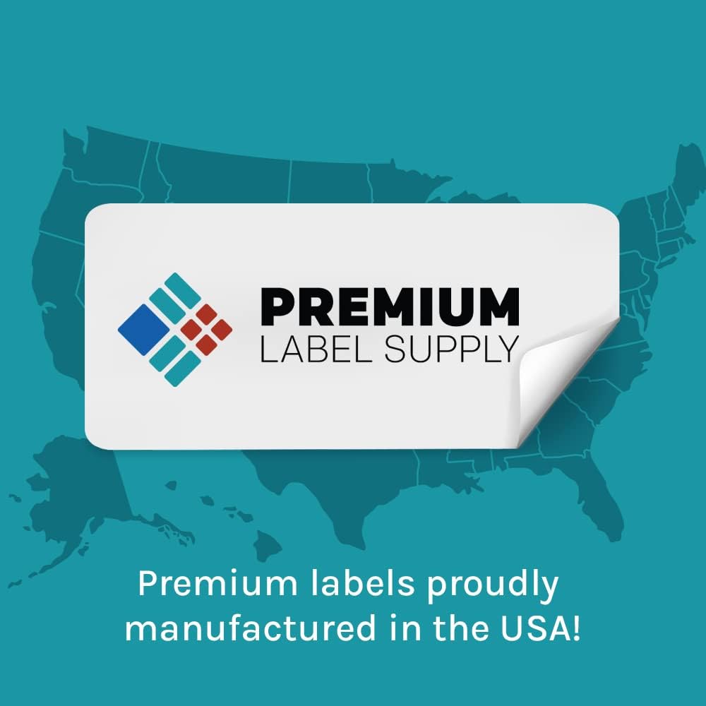 Premium Label Supply 4" x 3" Direct Thermal Labels - 2000 Labels (4 Rolls of 500) - Top Coated - White - USA Made