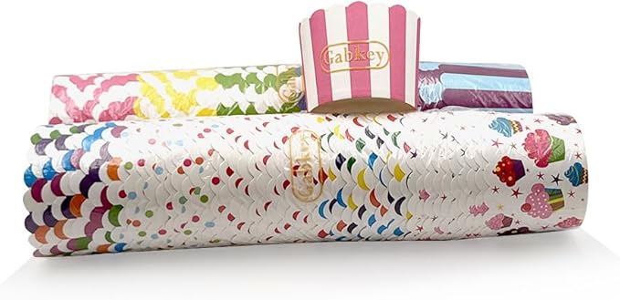 100pcs Random Colorful Premium Greaseproof Cupcake Paper Liners No Muffin Pan Needed Cupcakes Papers