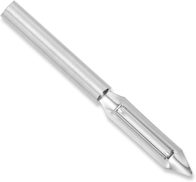 Rada Cutlery Deluxe Vegetable Peeler (R141), 2" Stainless Steel Swiveling Blade, Silver Handle, Pack of 2