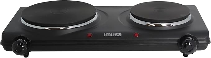 IMUSA Double Electric Hot Plate, Black