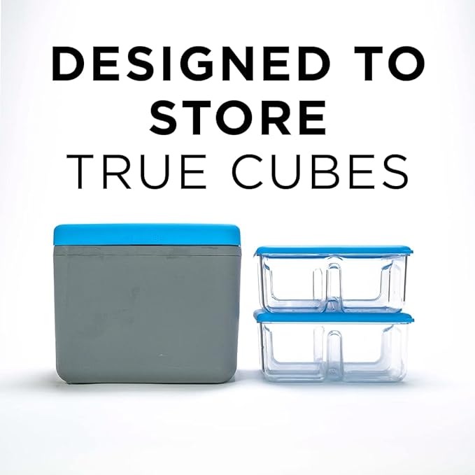 Crystal Clear Ice Maker Set – 2"x2"x2" Ice Cube Mold & Stackable Tray with Lid for Cocktails, Whiskey, and Drinks