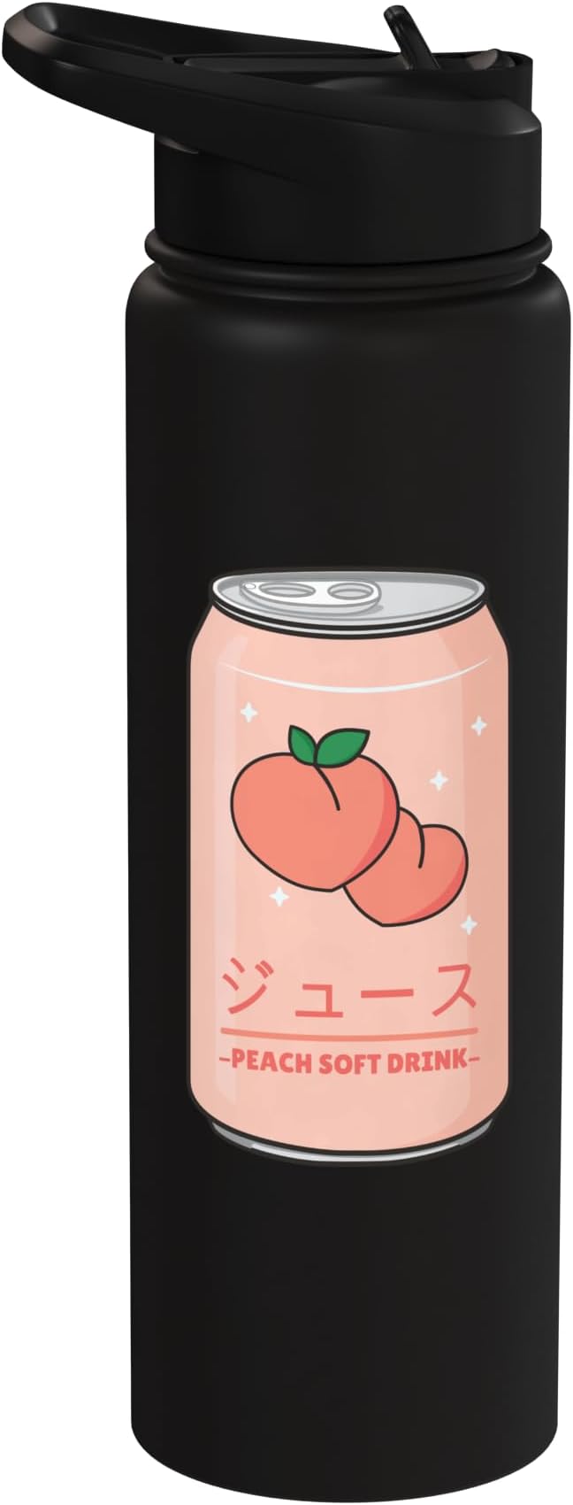 Kawaii Soft Drink Aesthetics Japanese Peach Juice Stainless Steel Insulated Water Bottle