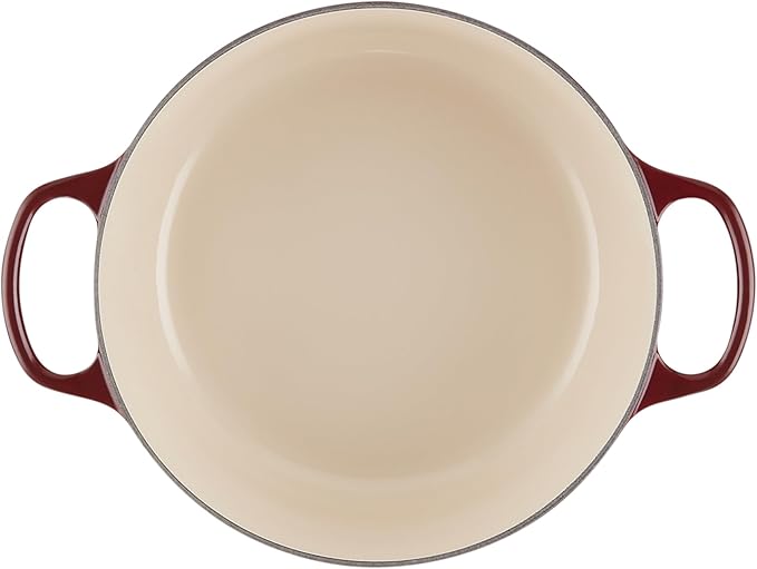 Le Creuset Enameled Cast Iron Signature Round Dutch Oven, 5.5 qt., Garnet