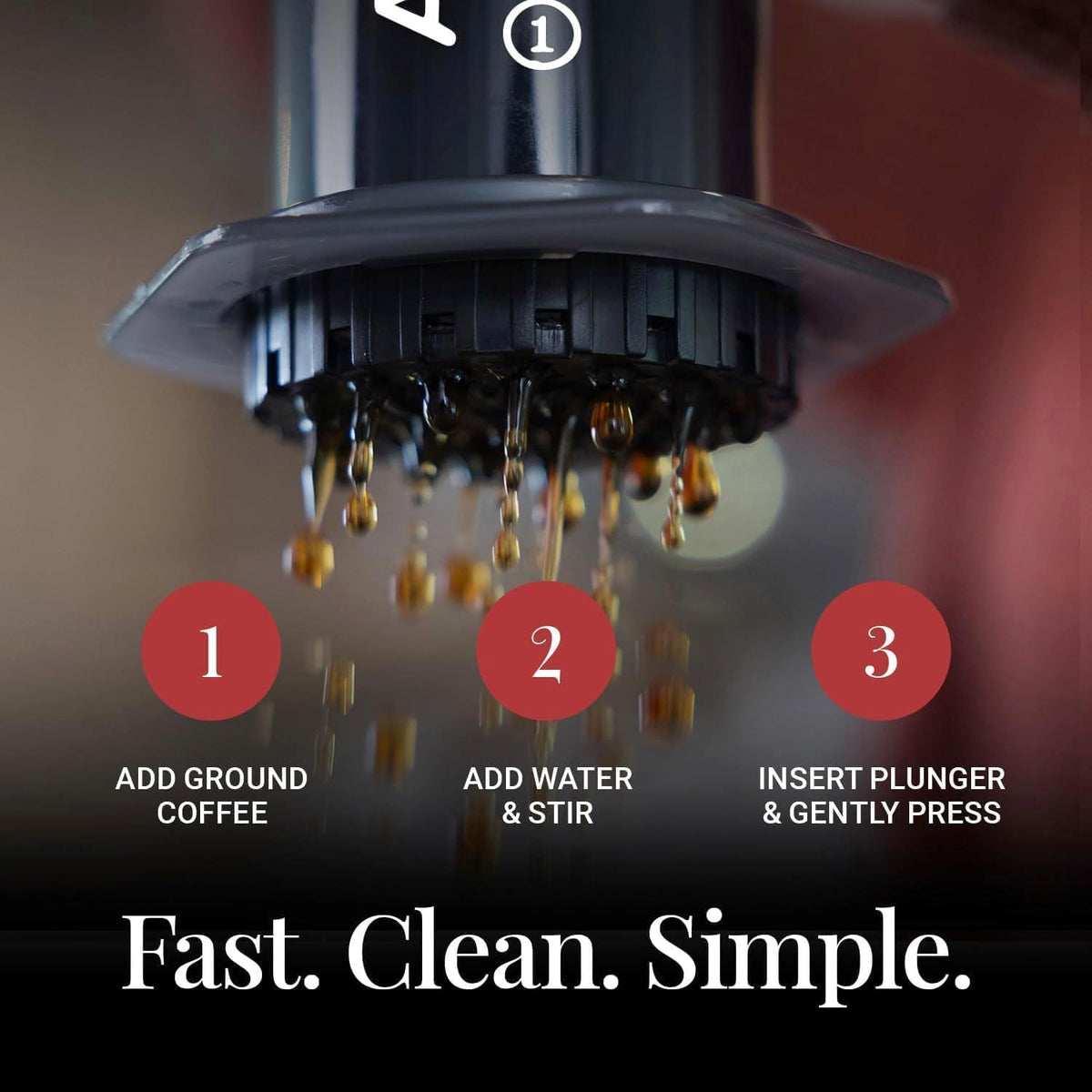 AeroPress Original Coffee Press – 3 In 1 Brew Method Combines French Press, Espresso, Full Bodied Coffee Without Grit or Bitterness, Small Portable Coffee Maker for Camping & Travel
