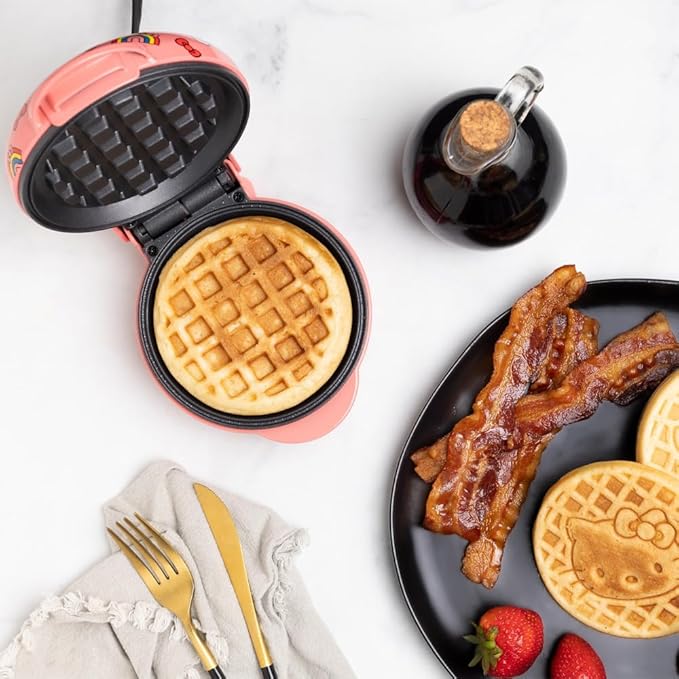 Uncanny Brands Hello Kitty Mini Waffle Maker - Cook With Your Favorite Kitty Character