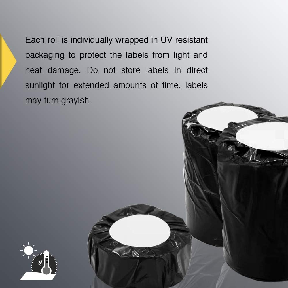 BETCKEY - 1.5" x 1" All Purpose & Address Labels Compatible with Zebra & Rollo Label Printer,Premium Adhesive & Perforated[Yellow, 6 Rolls, 7800 Labels]