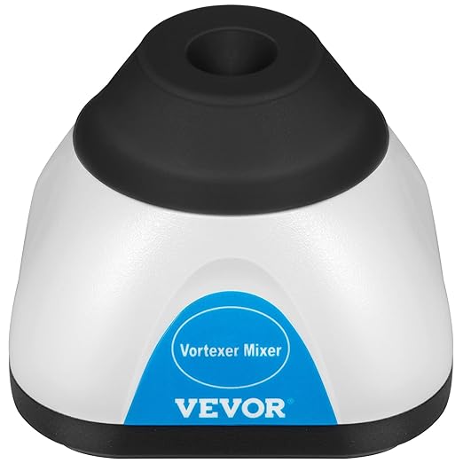 VEVOR Vortex Mixer, 3000RPM Mini Vortex Mixer Shaker, Touch Function Scientific Lab Vortex Shaker, Mix Up to 50ML, 6mm Orbital Diameter for Test Tube, Nail Polish, Eyelash Adhesives, Paint