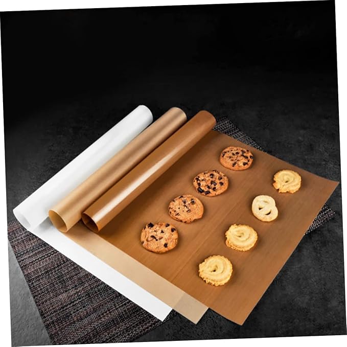 4sheets Non-stick Baking Tarp of Oven Liners Heat Resistant Mat Reusable Baking Pad for Cookies Pastries Macarons