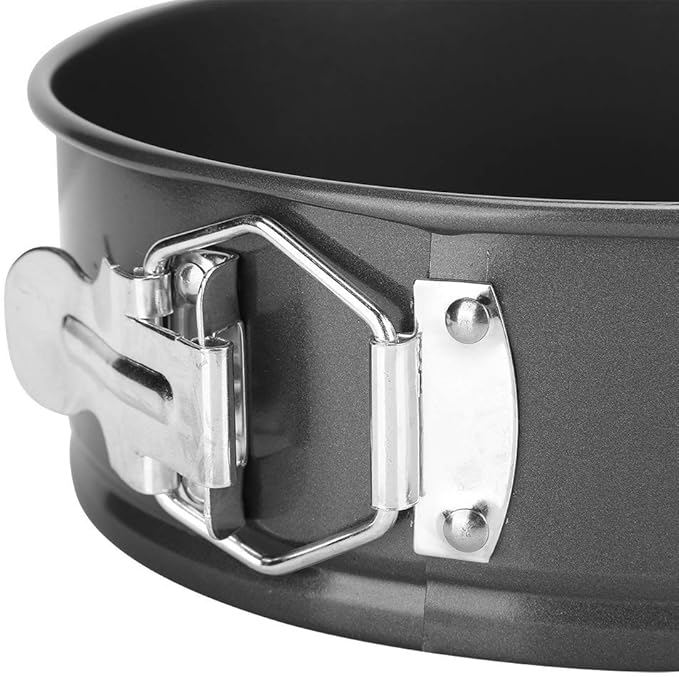 qiuqiu Nonstick Loop Removable Bottom Cake Pan, Round Shape Carbon Steel DIY Mousse Baking Mold, for Baking-22cm / 8.7in