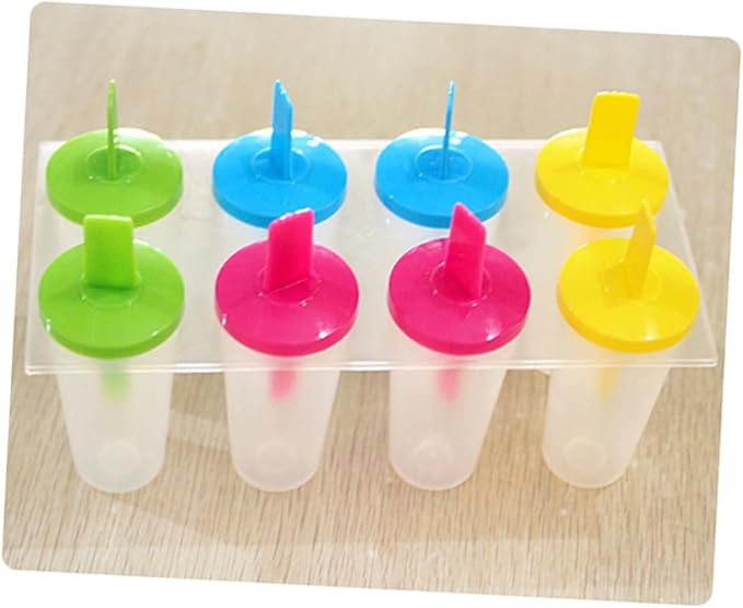 Zerodeko 16pcs Reusable Ice Lolly Maker Molds Set Fun and Healthy Freezer Treats Random Colors Food-grade Easy Juices Yogurt and Pudding